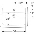 Раковина Renova Plan с отверстием под смеситель по центру, Geberit