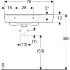 Раковина Renova Plan с асимметричной полкой, Geberit