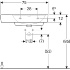 Раковина Renova Plan с асимметричной полкой, Geberit
