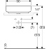Накладная раковина VariForm эллиптической формы, с полкой для отверстия под смеситель, Geberit