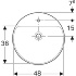 Полувстраиваемая раковина VariForm круглой формы, Geberit