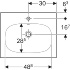Встраиваемая раковина Acanto, Geberit