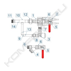 Комплект смесительного узла для КЭВ-УТМ-6,3