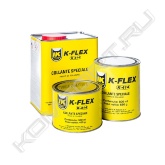 Клей K–FLEX K414 представляет собой однокомпонентный контактный клей на основе полихлоропренового каучука и предназначен для склейки изделий K–FLEX и покрытий AL CLAD, IC CLAD SR, IC CLAD BK и IN CLAD.<br><br>Внешний вид - жидкость желтого/светло-коричневого цвета.<br><br>Расход клея для двух склеиваемых поверхностей составляет 0,3 л/1 м2.<br>Время высыхания - 5-10 мин.<br><br>Открытое время - 10-20 мин.<br>Вязкость при 23°С 550-750 МПа