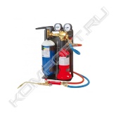 Газовый пост Rothenberger Allgas 2000 PS 0,5/2 Basic - универсальный, переносной сварочный пост для пайки твердым припоем железа, стали, жести, труб и цветных металлов (полностью готов к работе). Применяется также для газовой пайки и сварки при монтаже систем водоснабжения, отопления, кондиционирования, холодильной техники, и для авторемонтных мастерских. Предназначен для использования со всеми обычными горючими газами и кислородом в баллонах.<br>Универсальная горелка работает на ацетилене, пропане, городском или природном газе в сочетании с кислородом. Позволяет паять детали с толщиной стенки до 2,5 мм и сваривать элементы до 5 мм.<br><br>Комплектация<br><br> Набор Allgas 2000 PS 0,5/2 Basic состоит из 18 предметов.<br><br> Рукоятка АЛЛГАЗ 2000<br> Пропановый шланг 2,5 м<br> Кислородный шланг 2,5 м<br> Пропановый регулятор 0-6 бар<br> Кислородный редуктор 10 бар<br> Гриф с соединительной гайкой<br> Сварочные сопла 0,2-1 мм / 1-2 мм / 2-3 мм / 3-4 мм / 4-5 мм<br> Держатель сопла/ключ<br> Гаечный ключ<br> Безопасная зажигалка<br> Запасные кремни<br> Пропановый баллон 0,5 кг (пустой)<br> Стальной кислородный баллон 2,0 л (заполненный)<br> Подставка для переноски