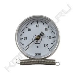 Термометр биметаллический, тип A46.11 (корпус-алюминий) накладной на трубу, Wika