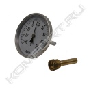 Термометр биметаллический, тип А50.10 (100 мм, алюминий), Wika