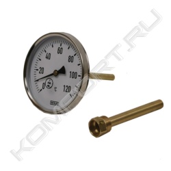 Термометр биметаллический, тип А50.20 (100 мм, сталь оцинкованная), Wika