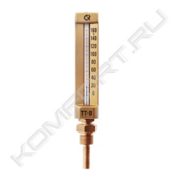 Промышленный стеклянный термометр прямой ТТ-В, Росма